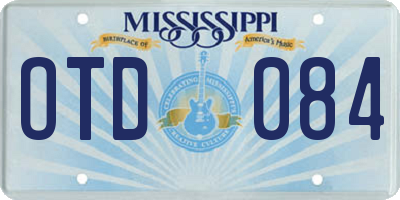 MS license plate OTD084