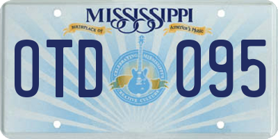 MS license plate OTD095