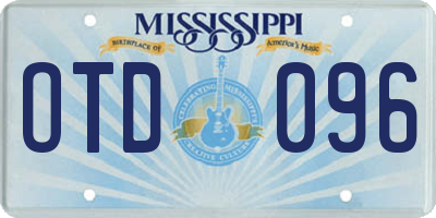 MS license plate OTD096