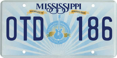 MS license plate OTD186