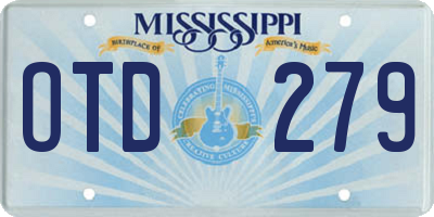 MS license plate OTD279