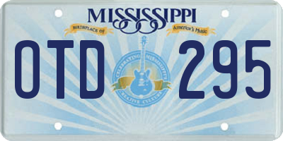 MS license plate OTD295