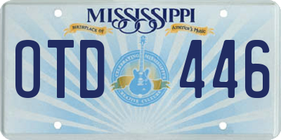 MS license plate OTD446