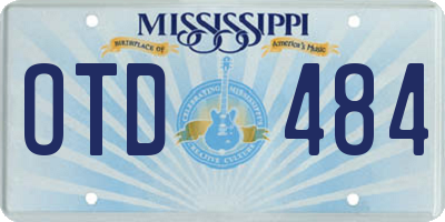 MS license plate OTD484