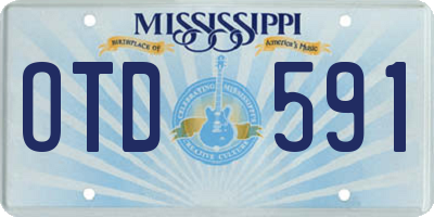 MS license plate OTD591