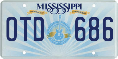 MS license plate OTD686