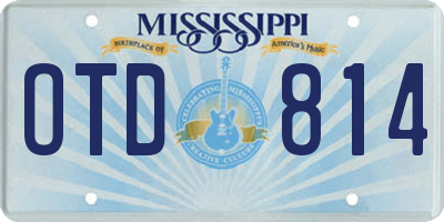 MS license plate OTD814