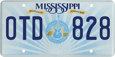 MS license plate OTD828