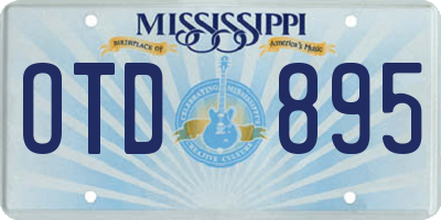 MS license plate OTD895