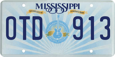 MS license plate OTD913