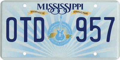 MS license plate OTD957