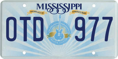 MS license plate OTD977