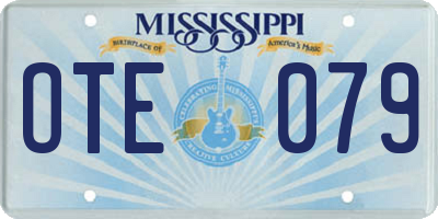 MS license plate OTE079