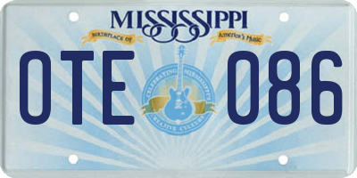 MS license plate OTE086