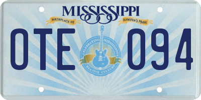 MS license plate OTE094