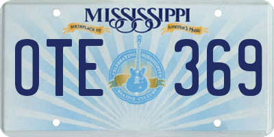 MS license plate OTE369