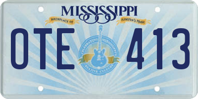 MS license plate OTE413