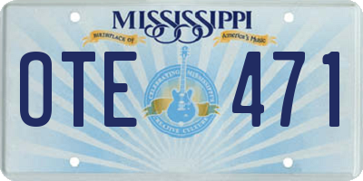 MS license plate OTE471