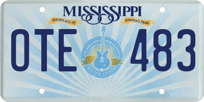 MS license plate OTE483