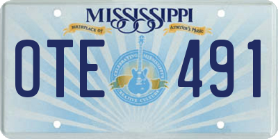 MS license plate OTE491