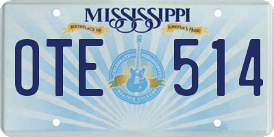 MS license plate OTE514