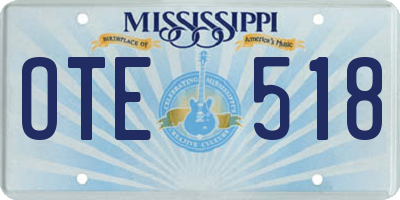 MS license plate OTE518