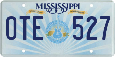 MS license plate OTE527