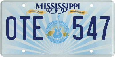 MS license plate OTE547