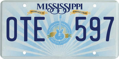 MS license plate OTE597
