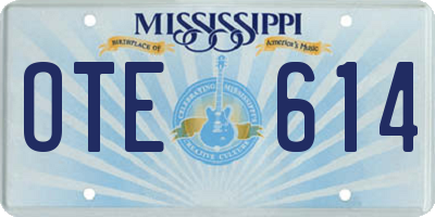 MS license plate OTE614