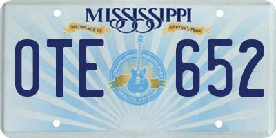 MS license plate OTE652
