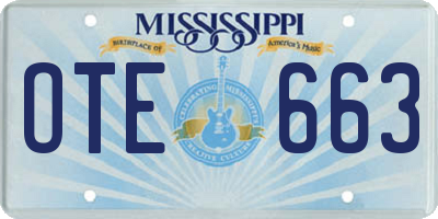 MS license plate OTE663