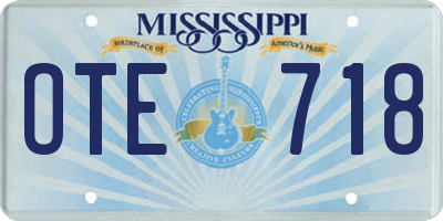 MS license plate OTE718