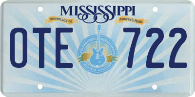 MS license plate OTE722