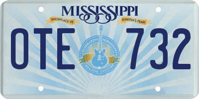 MS license plate OTE732