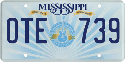 MS license plate OTE739