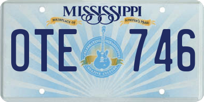 MS license plate OTE746