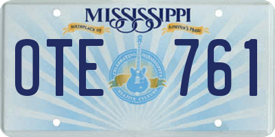 MS license plate OTE761