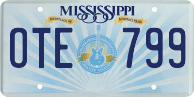 MS license plate OTE799