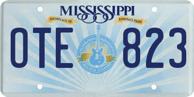 MS license plate OTE823