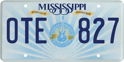 MS license plate OTE827