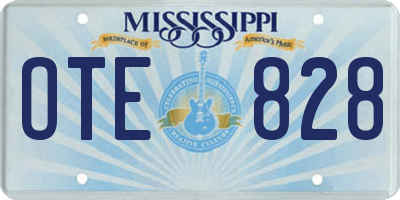 MS license plate OTE828