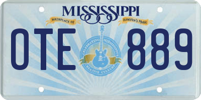 MS license plate OTE889