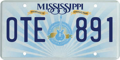 MS license plate OTE891