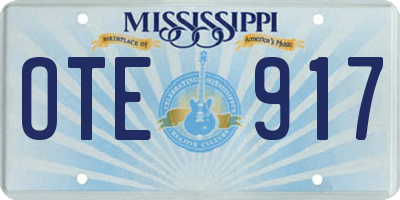 MS license plate OTE917