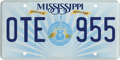 MS license plate OTE955