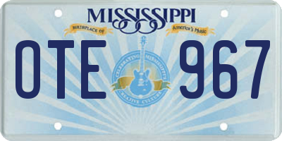 MS license plate OTE967