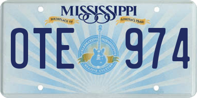 MS license plate OTE974