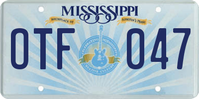 MS license plate OTF047