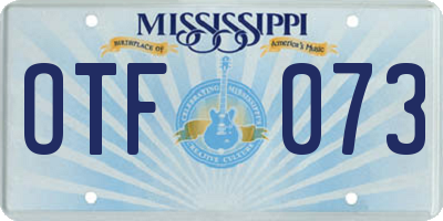 MS license plate OTF073